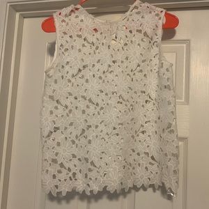 Lace floral tank